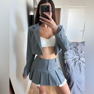 Two Piece Sets Women's  With Skirt And  Cropped Top M